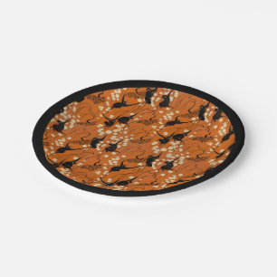 Prato De Papel Teste padrão do macaco de Deco do vintage