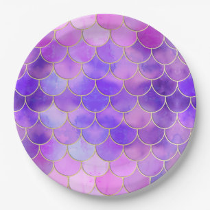 Prato De Papel Teste padrão ultravioleta & Dourado da escala da