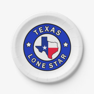 Prato De Papel Texas Lone Star
