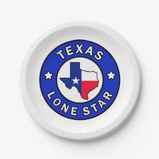 Prato De Papel Texas Lone Star (Frente)