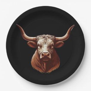 Prato De Papel Texas Longhorn