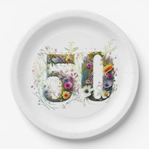 Texto de flores silvestres decorativas de 50º aniv