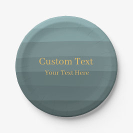 Prato De Papel Texto Personalizado do Design Clássico Moderno Ver