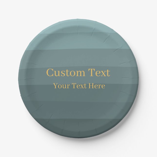 Prato De Papel Texto Personalizado do Design Clássico Moderno Ver (Frente)