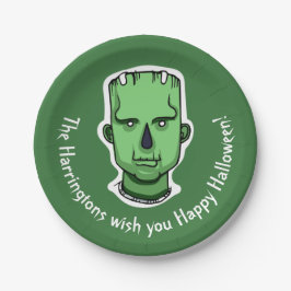 Prato De Papel Texto personalizado e cor Criações do Dia das Brux