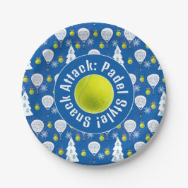 Prato De Papel 🎾 🎄 Texto personalizado Padel Manipulação de Nat