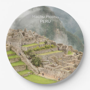 Prato De Papel Texto personalizado Peru Machu Picchu