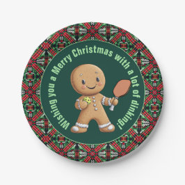 Prato De Papel Texto personalizado Rally de Natal desastrado