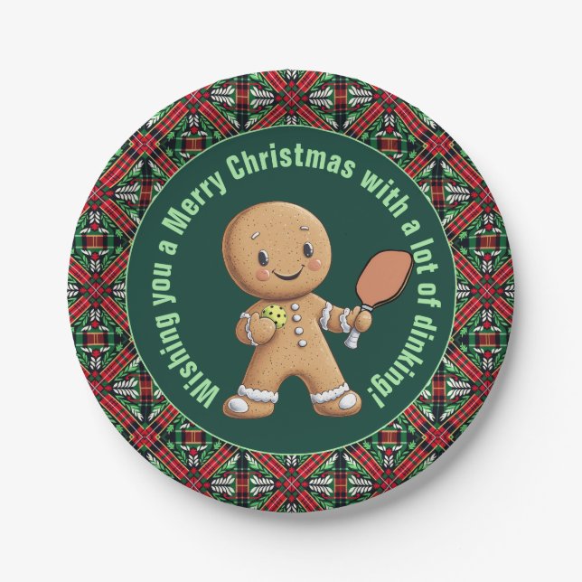 Prato De Papel Texto personalizado Rally de Natal desastrado (Frente)