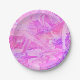 Prato De Papel Texto Rosa e Roxo Texturizado