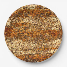 Prato De Papel Textura acastanhada em madeira áspera