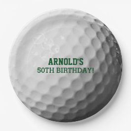 Prato De Papel Textura da bola de golfe personalizada