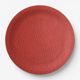 Prato De Papel Textura de couro vermelho
