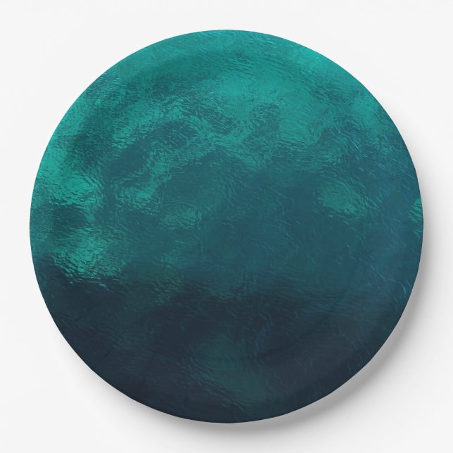 Prato De Papel Textura de vidro verde do Fosco (Frente)
