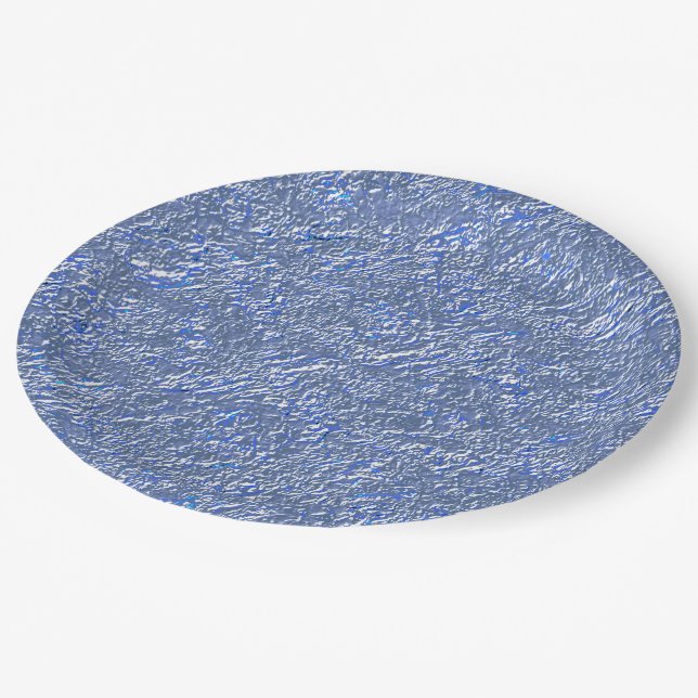 Prato De Papel Textura rústica azul e livro (Inclinado)