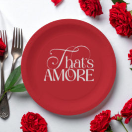 Prato De Papel That’s Amore Red script Bridal Shower