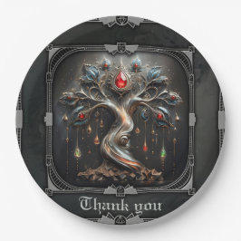 Prato De Papel The Art Deco Tree of Life design.