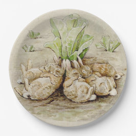 Prato De Papel The Flopsy Bunnies Asleep (por Beatrix Potter)
