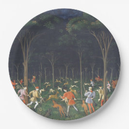 Prato De Papel The Hunt in the Forest (por Paolo Uccello)