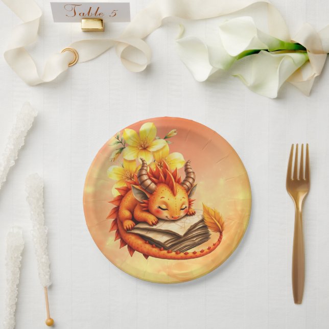 Prato De Papel The Little Mystic Dragon.  (Casamento)