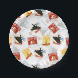 Prato De Papel The Polar Express | Retro Sticker Pattern<br><div class="desc">Pattern of retro inspired stickers for The Polar Express, Christmas tree, and Hot Hot Hot Chocolate.</div>