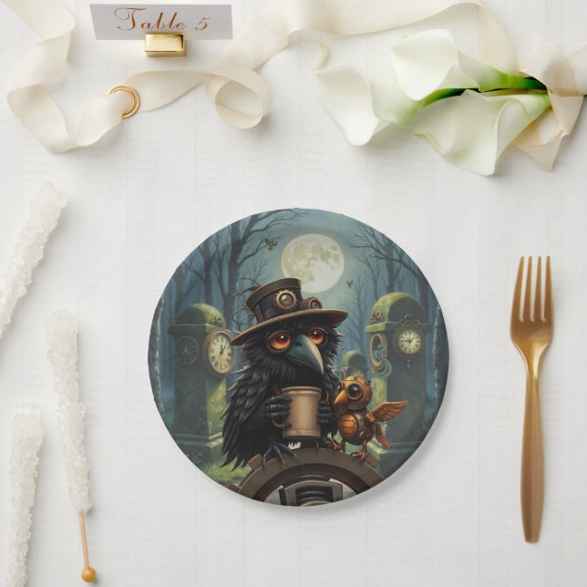 Prato De Papel The raven powered by Coffee (Casamento)