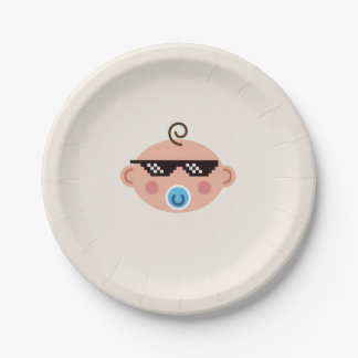 Prato De Papel Thug life baby plates