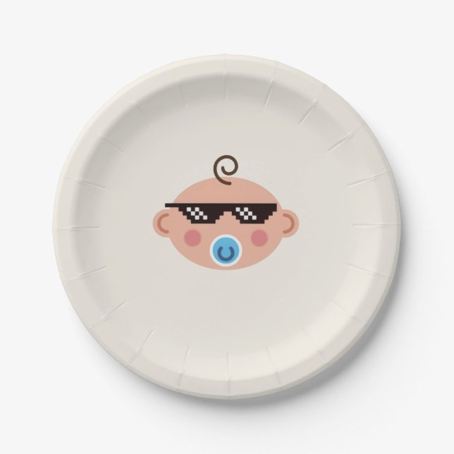 Prato De Papel Thug life baby plates (Frente)