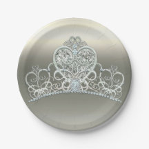 Tiara de Aniversário Princesa Coração de Marfim em
