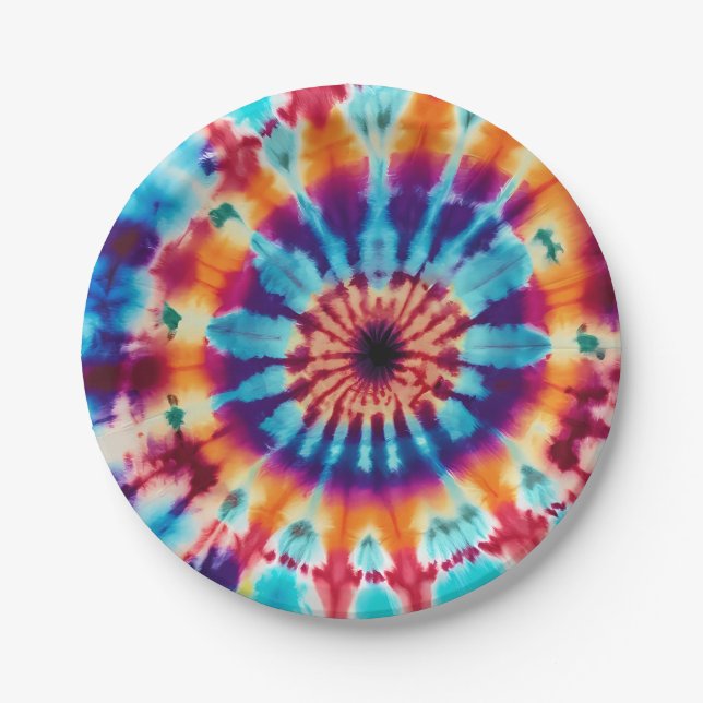 Prato De Papel Tie Dye Pattern (Frente)
