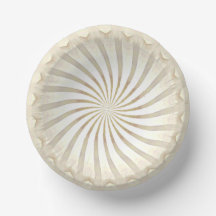 Tigelas de Papel com Rodopio Bege Creme