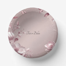Tigelas de Papel Floral Rosa Delicado
