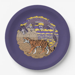 Prato De Papel Tiger e Dragon