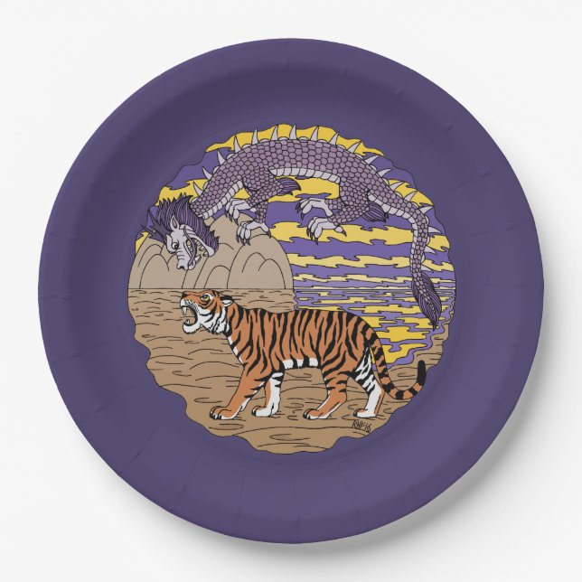 Prato De Papel Tiger e Dragon (Frente)