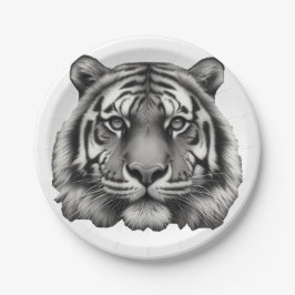 Prato De Papel Tigre Face