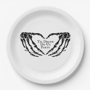 Prato De Papel Til Death - Skeleton Heart Mãos