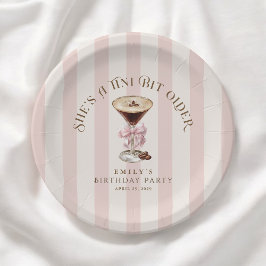 Prato De Papel Tini Bit Older Espresso Martini Festa de aniversár