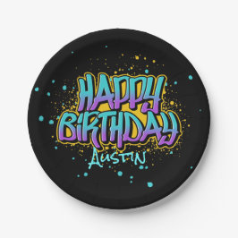 Prato De Papel Tinta de Mensagem do grafite