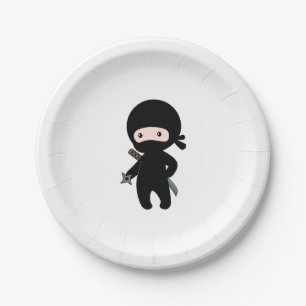 Prato De Papel Tiny Ninja Fazendo Estrela
