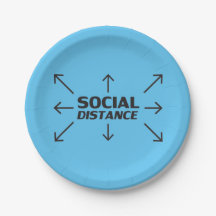 Típica moderna da Distância Social Típica Azul