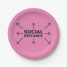 Típica moderna Distância Social rosa engraçado