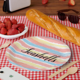 Prato De Papel Tipografia Cor-de-Água Amarela Cor-de-rosa-rosa