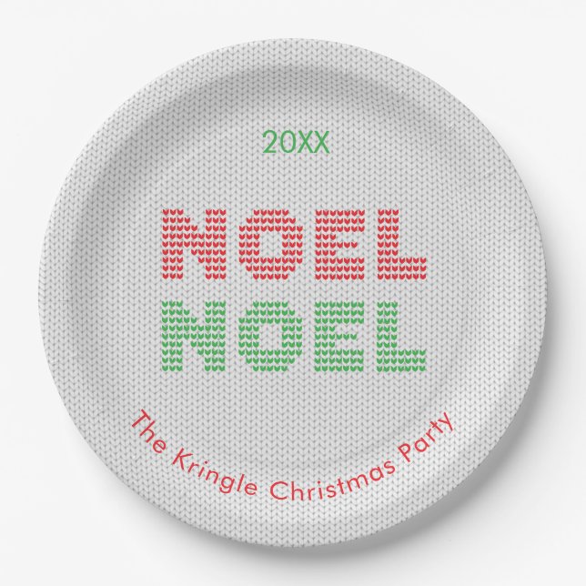 Prato De Papel Tipografia do Sweater Noel Christmas (Frente)