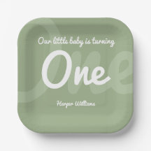Tipografia Sage One Baby First Birday