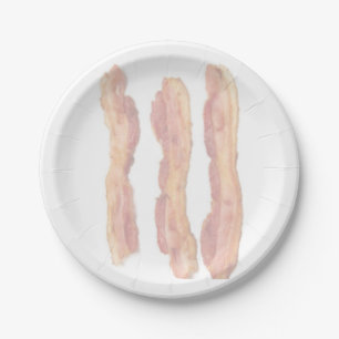 Prato de Papel Tiras de Bacon
