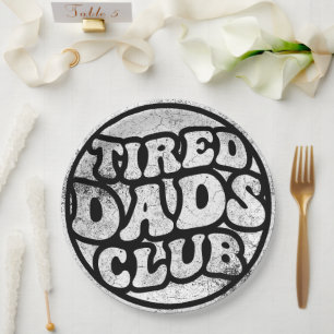 Prato De Papel Tired Pais Club Funny