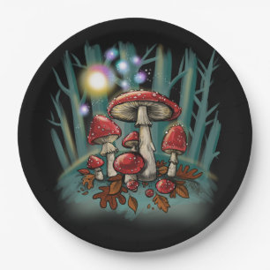 Prato De Papel Toadstools mágico