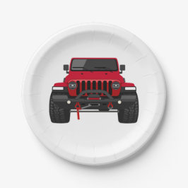 Prato De Papel Toby o vermelho