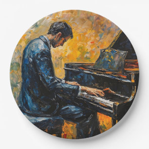 Prato De Papel Toca Piano - Pintura a Óleo