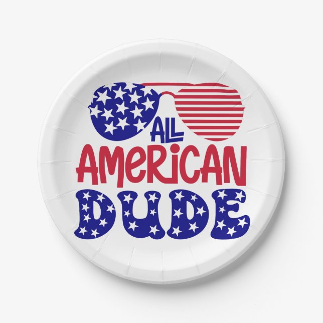 Prato De Papel Todas as placas de papel americanas (Frente)